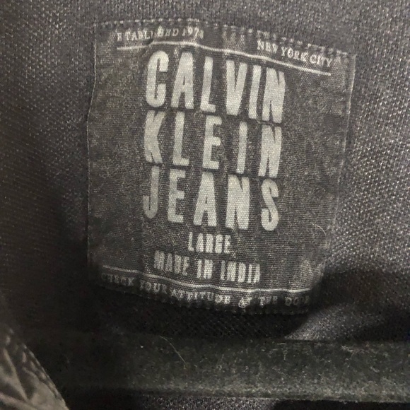 Calvin Klein men’s large black polo shirt - Picture 3 of 3